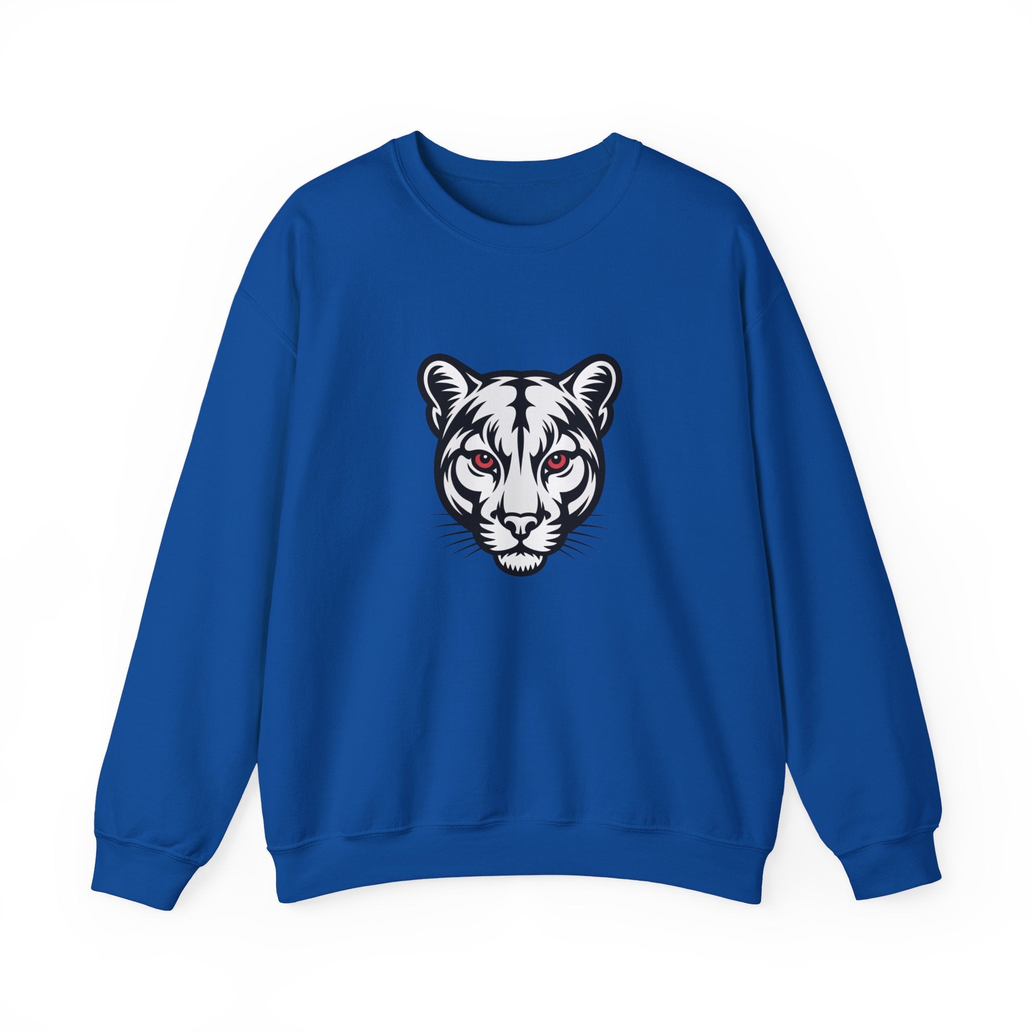 Cougar Face Crewneck Sweatshirt — Minimal Graphic