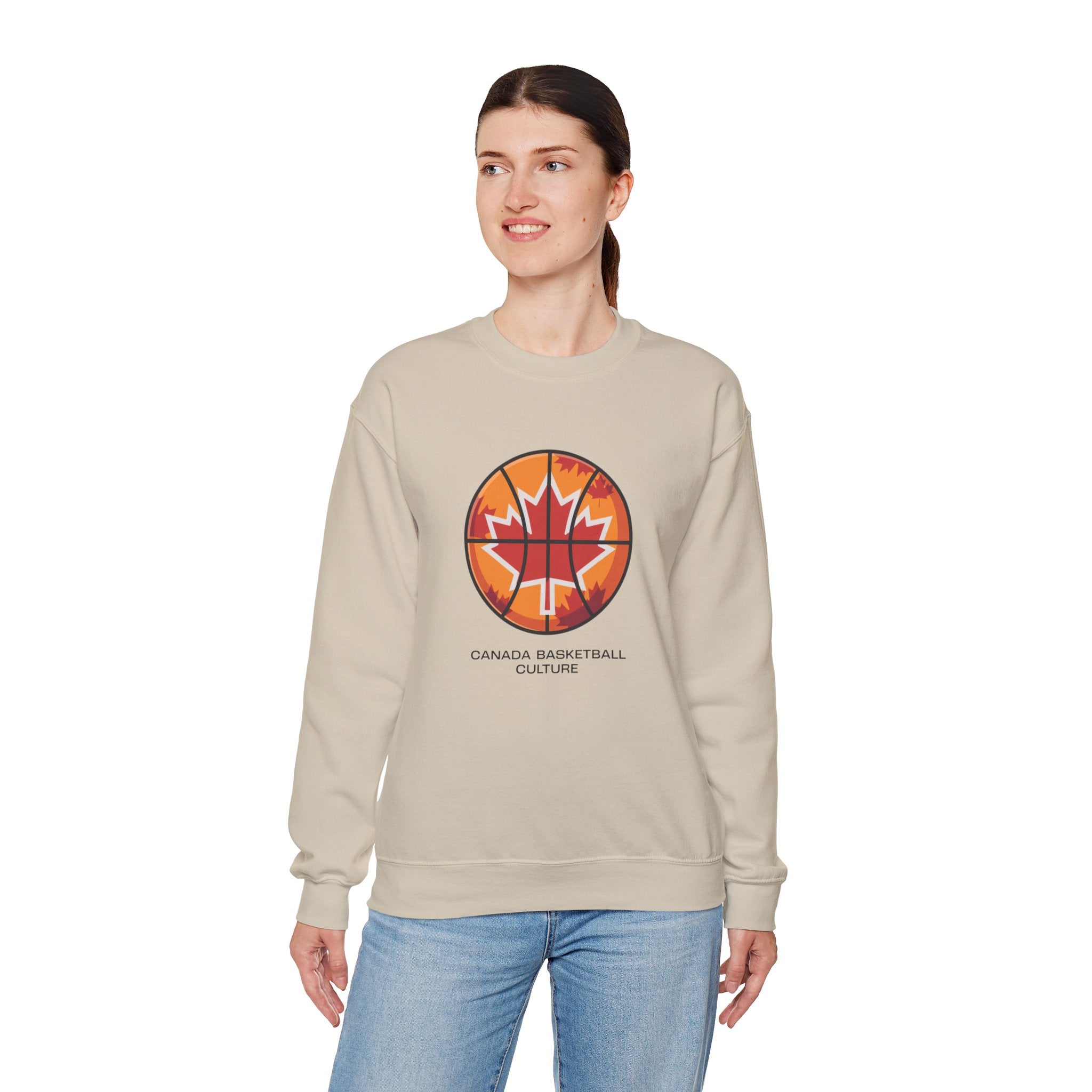 Canada Basketball Culture Sweatshirt — Maple Leaf Basketball Crewneck