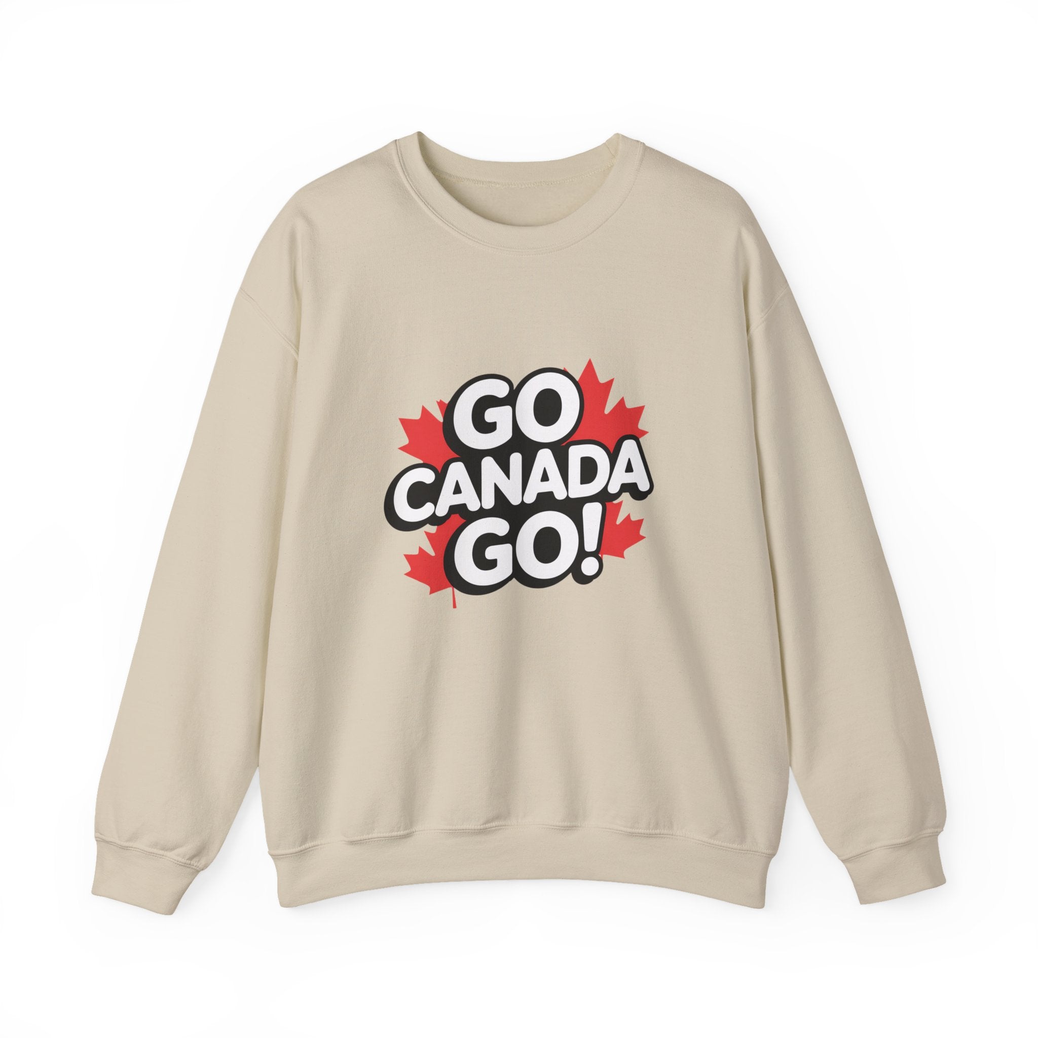 Go Canada Go! Crewneck Sweatshirt — Canadian Pride Maple Leaf Pullover
