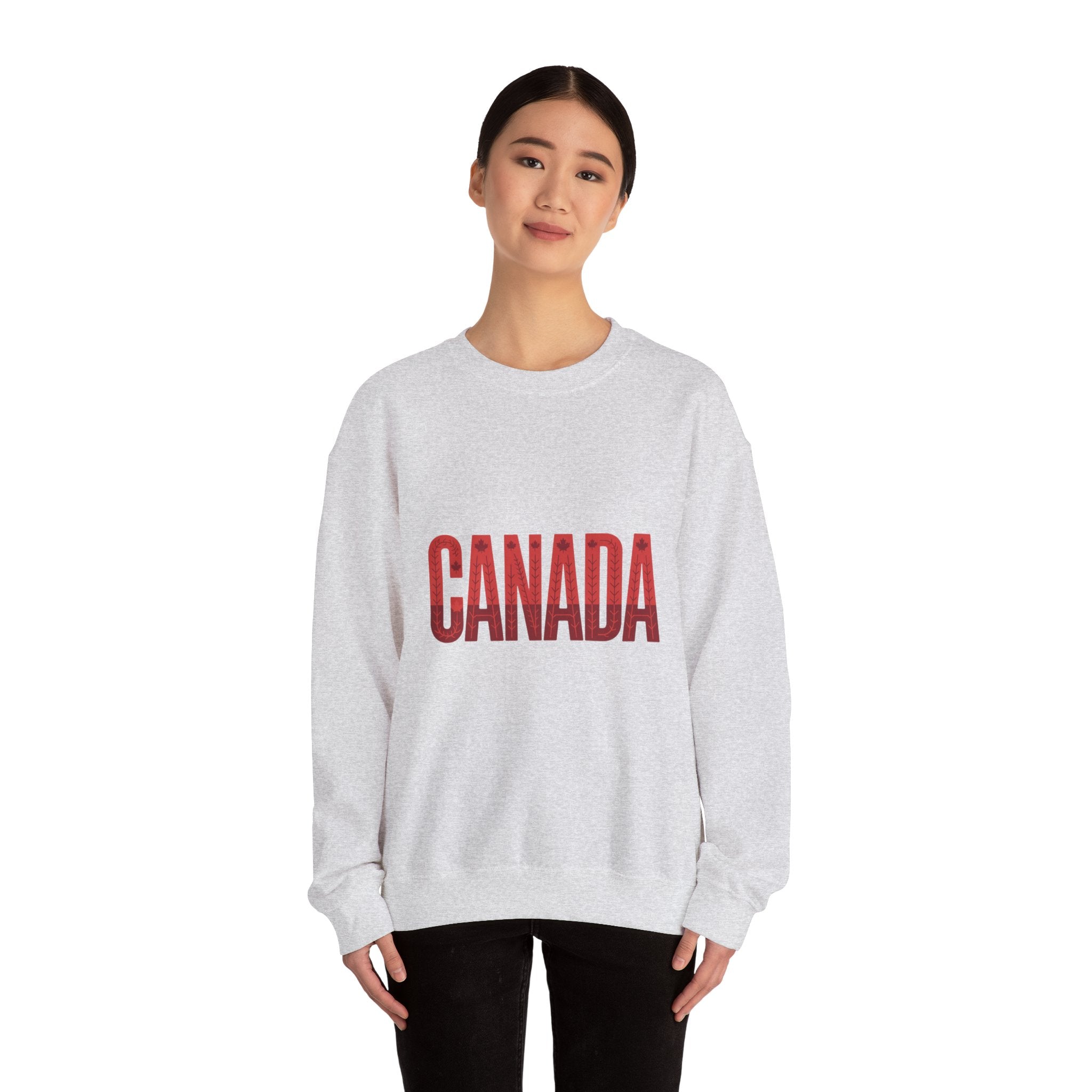 Canada Crewneck Sweatshirt – Bold Red Vintage Text