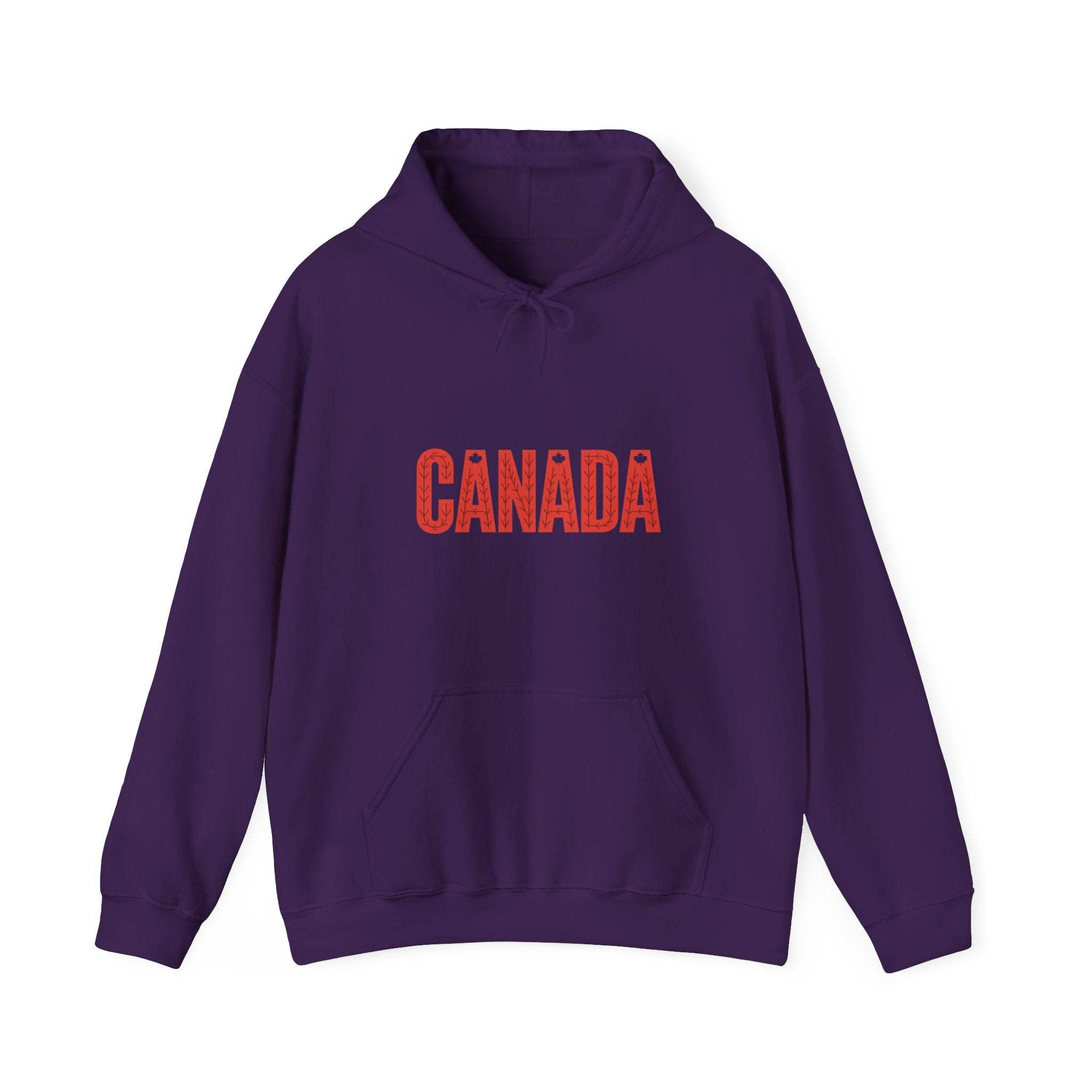 Canada Hoodie - Classic Red Canada Text Pullover