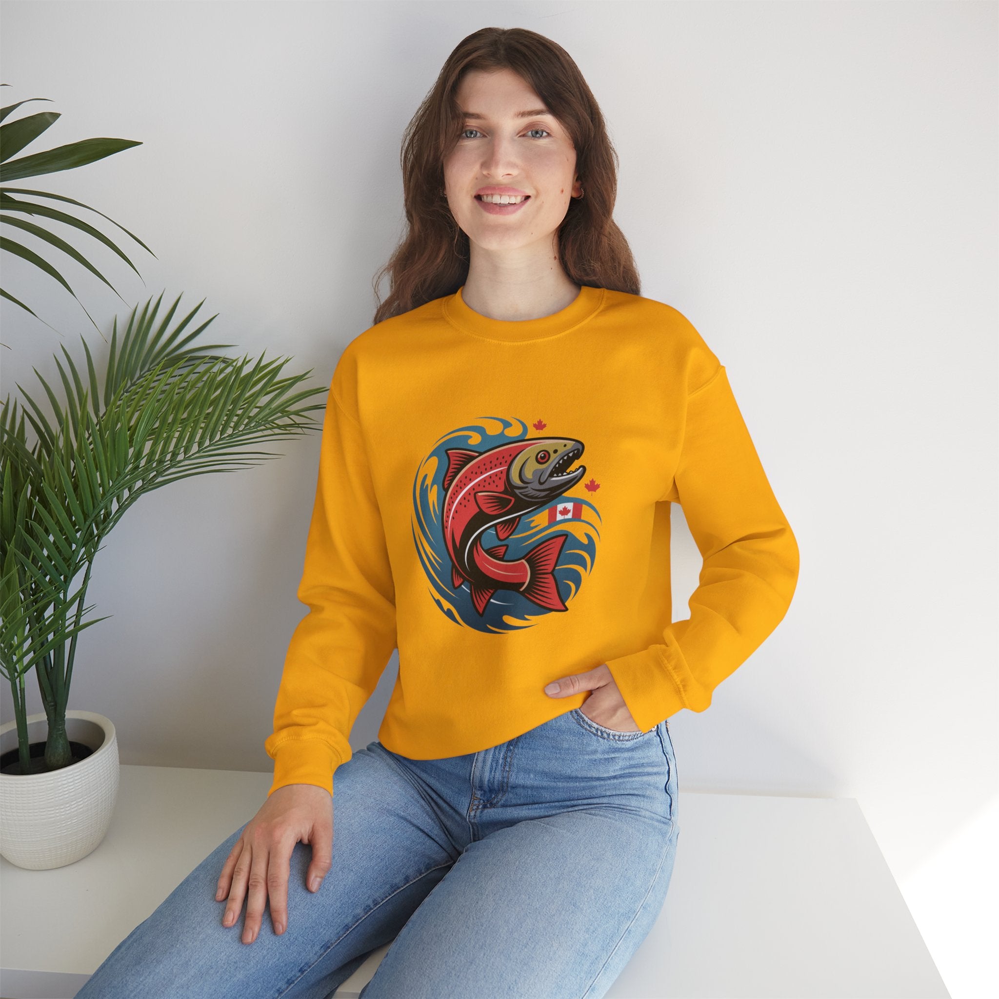 Salmon Wave Sweatshirt – Vintage Fishing Crewneck