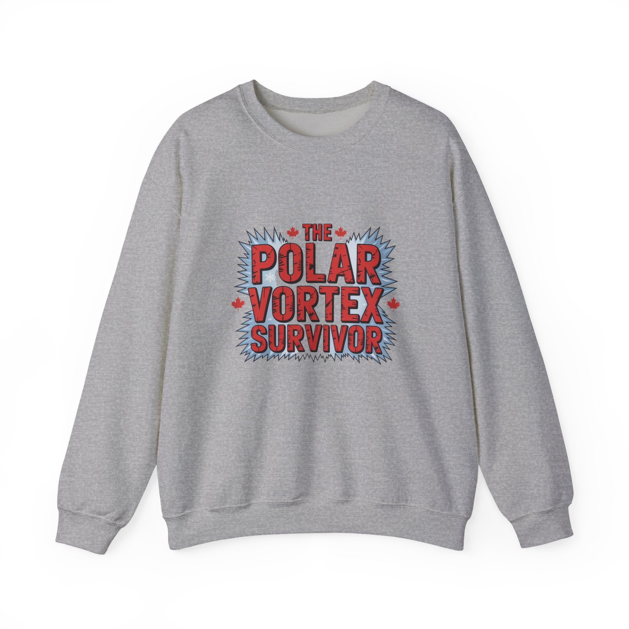 Polar Vortex Survivor Sweatshirt — Funny Winter Cold Weather Crewneck