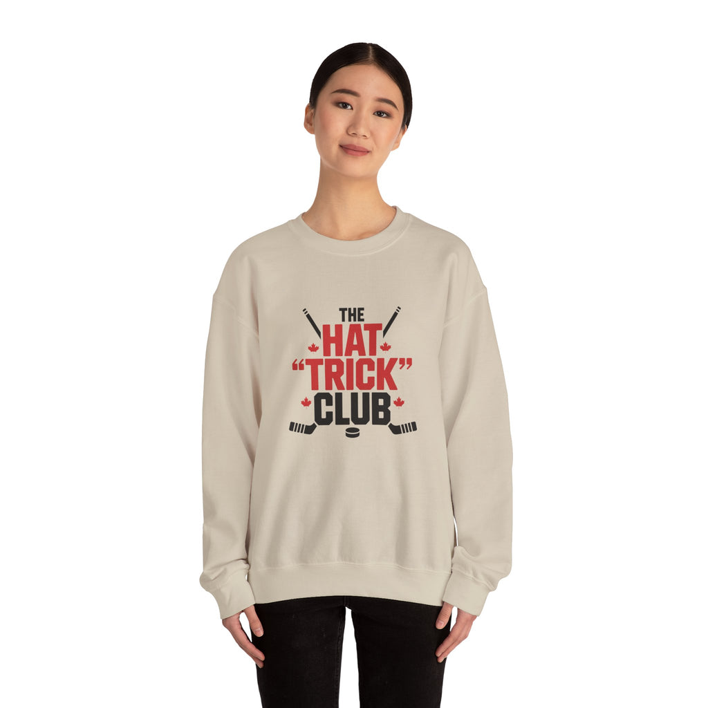 Hockey "Hat Trick" Club Crewneck Sweatshirt — Funny Hockey Player Gift