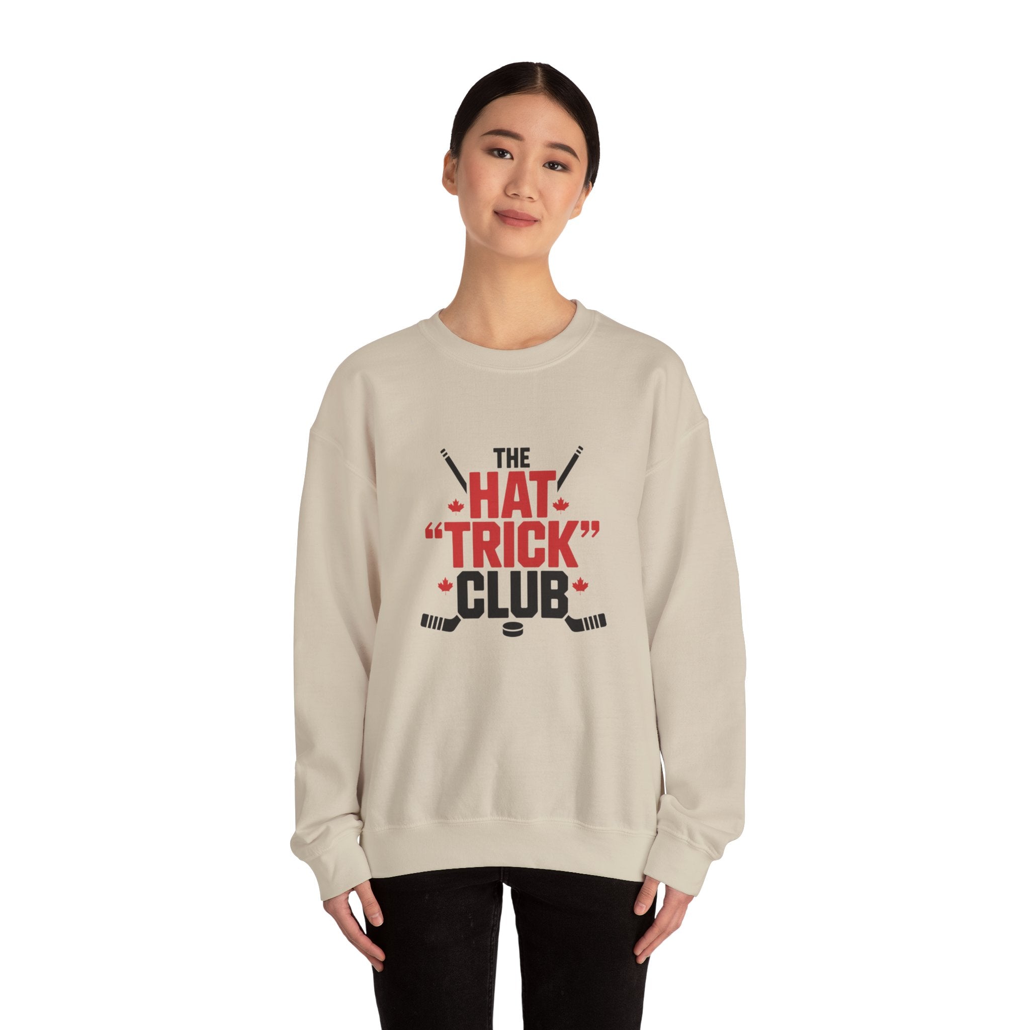 Hockey "Hat Trick" Club Crewneck Sweatshirt — Funny Hockey Player Gift