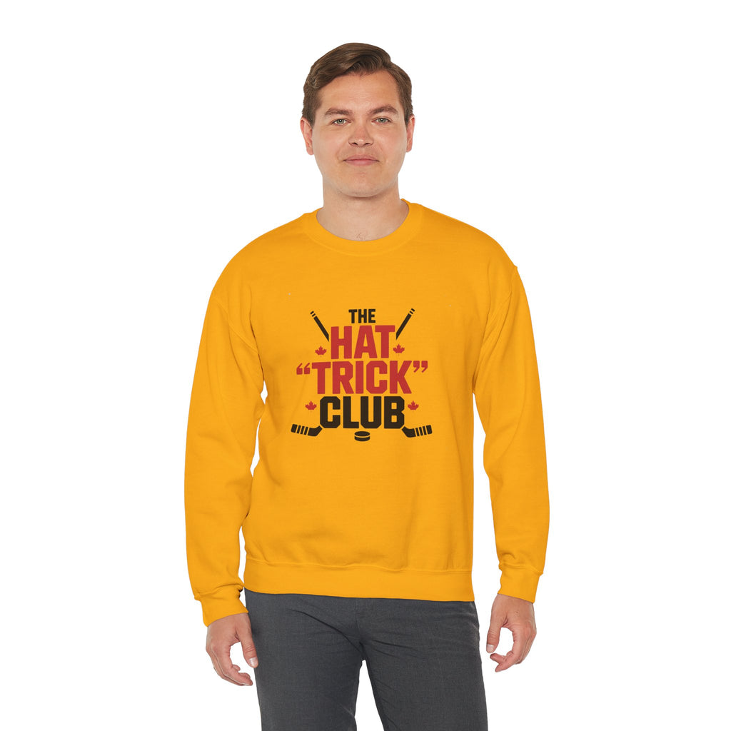Hockey "Hat Trick" Club Crewneck Sweatshirt — Funny Hockey Player Gift