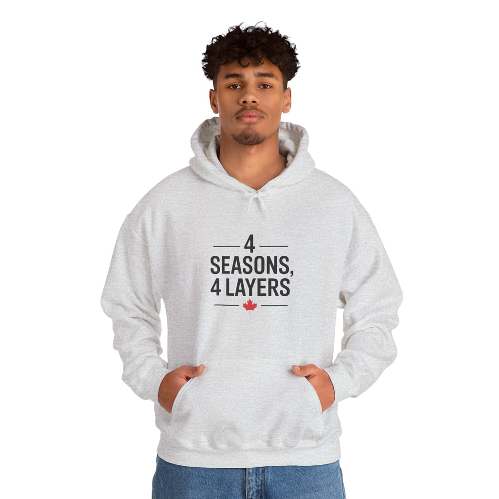 Hoodie - 4 Seasons, 4 Layers Graphic Hooded Sweatshirt (Maple Leaf)