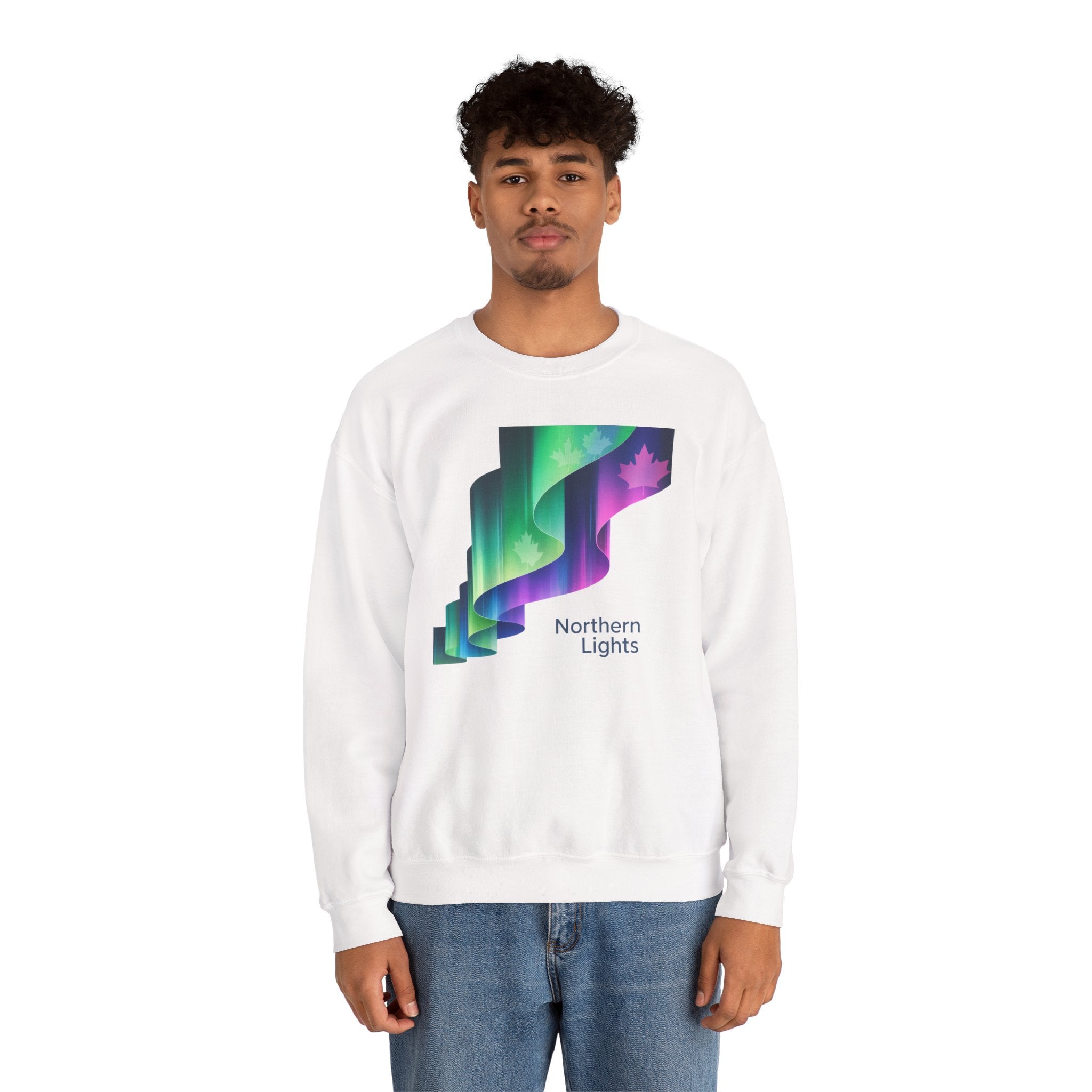Northern Lights Crewneck Sweatshirt — Aurora Graphic Pullover