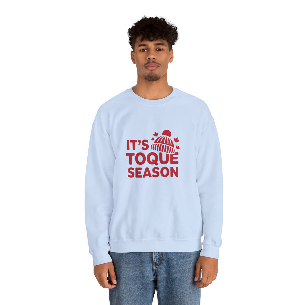 "It's Toque Season" Cozy Winter Crewneck Sweatshirt