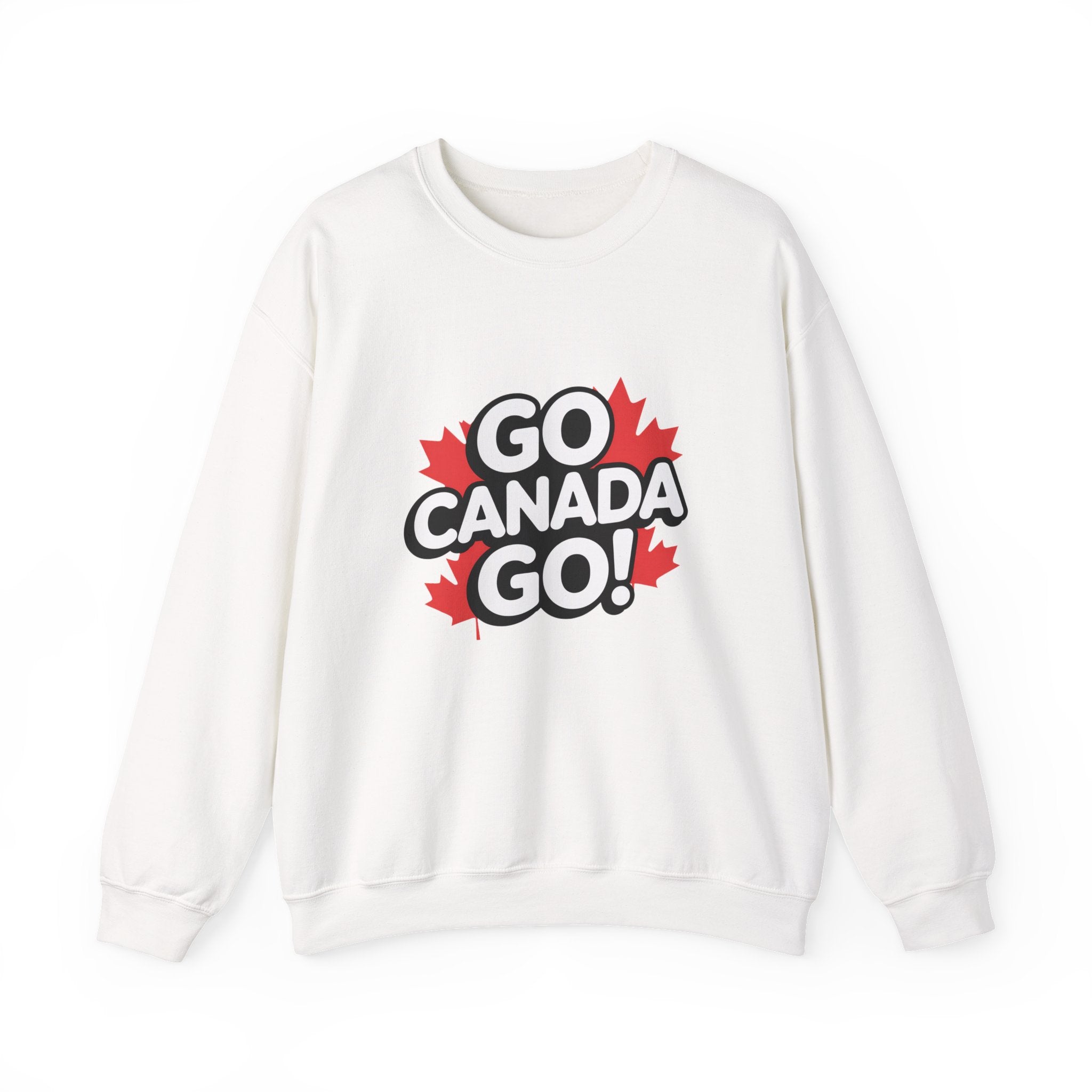 Go Canada Go! Crewneck Sweatshirt — Canadian Pride Maple Leaf Pullover