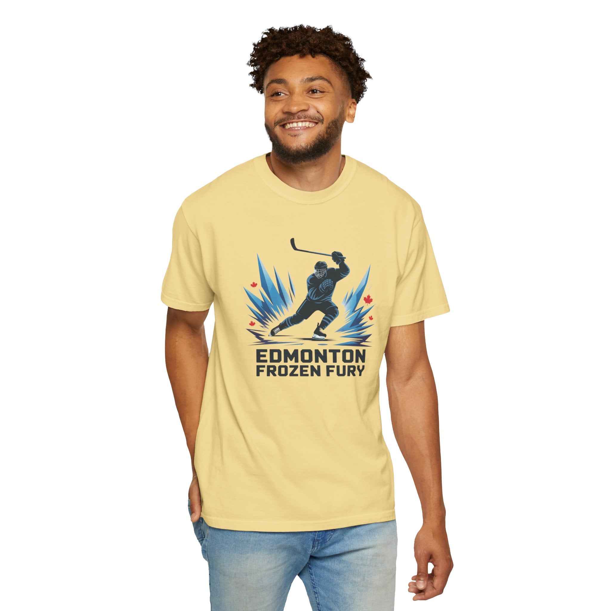 Edmonton Frozen Fury Hockey T-Shirt — Men's Ice Hockey Graphic Tee