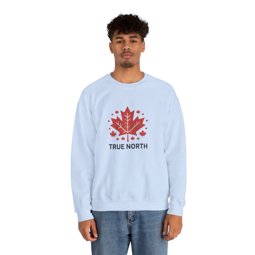 Crewneck Sweatshirt — True North Maple Leaf Graphic