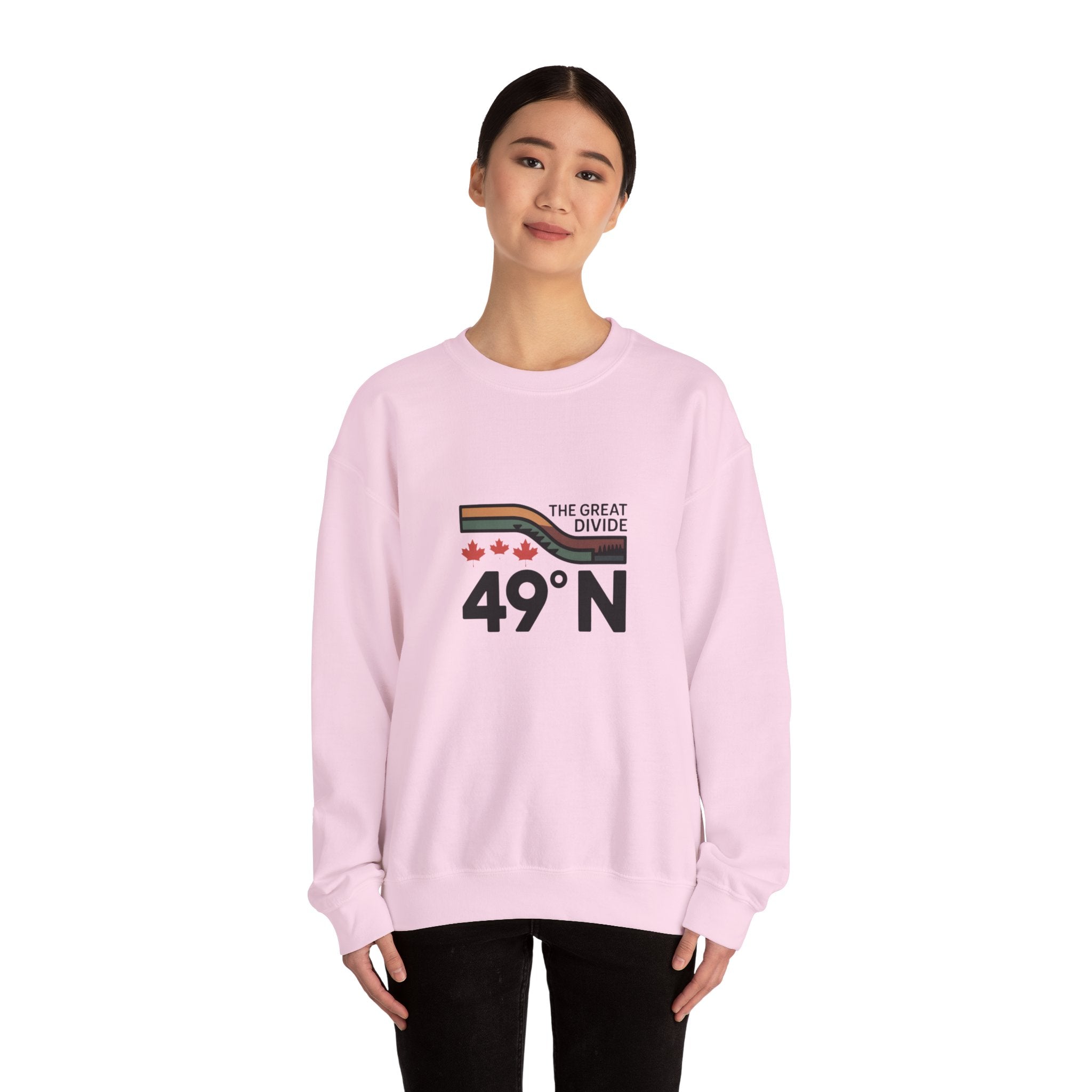 49N The Great Divide Sweatshirt — Canadian Border Graphic Crewneck