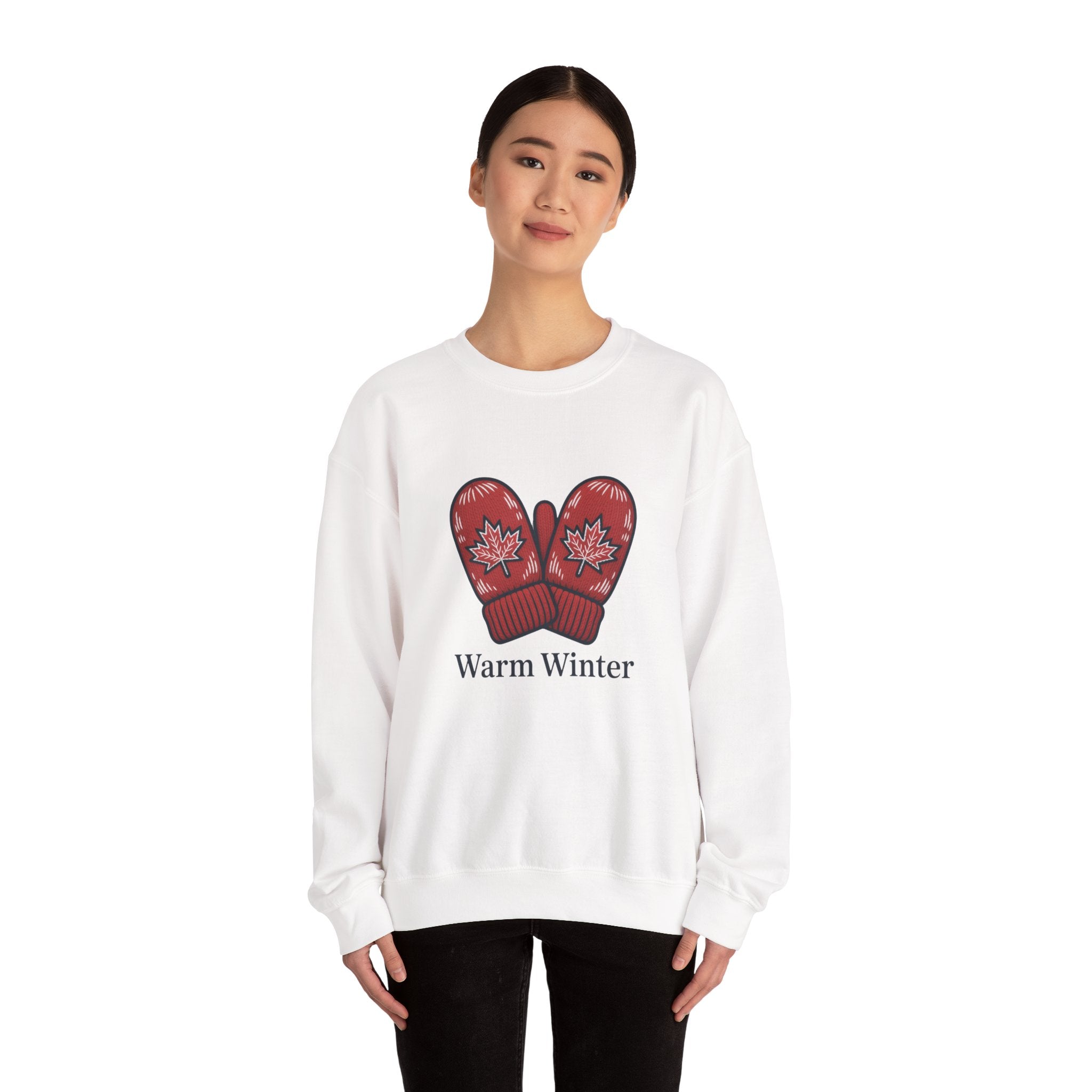 Warm Winter Red Mitten Crewneck Sweatshirt
