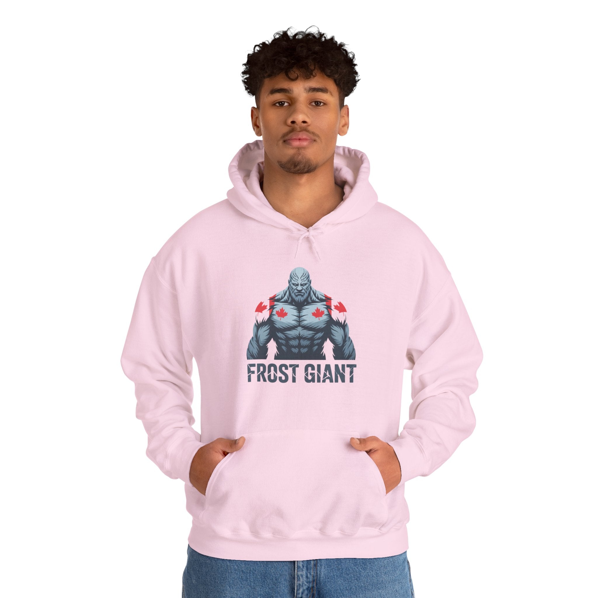 Frost Giant Hoodie — Canadian Maple Chest Winter Monster Sweatshirt
