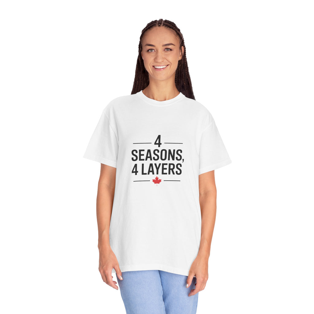 4 Seasons, 4 Layers T-Shirt — Canadian Maple Minimalist Tee