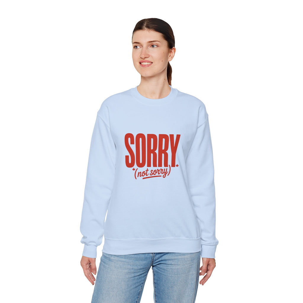 "SORRY. (not sorry)" Retro Bold Graphic Sweatshirt