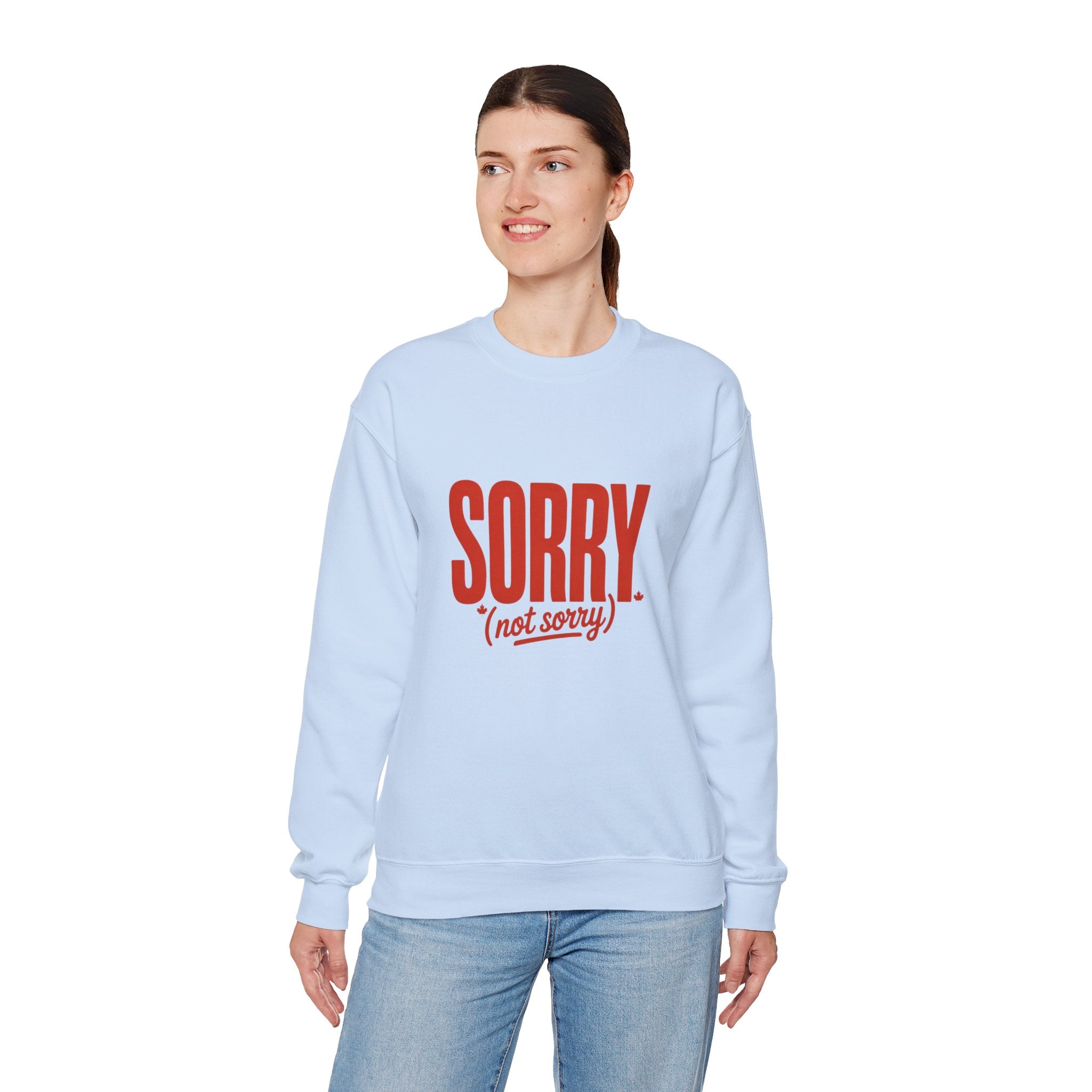 "SORRY. (not sorry)" Retro Bold Graphic Sweatshirt
