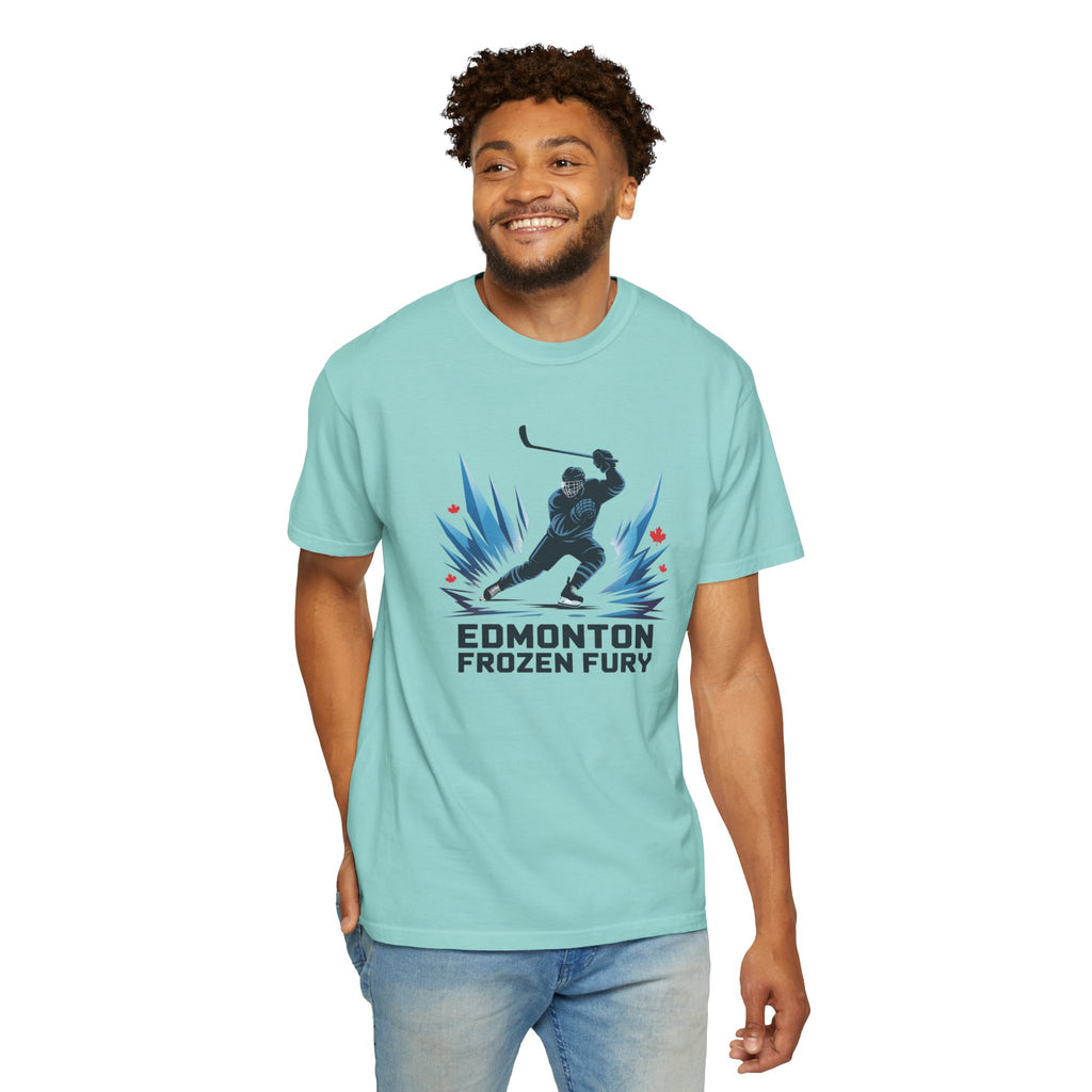 Edmonton Frozen Fury Hockey T-Shirt — Men's Ice Hockey Graphic Tee