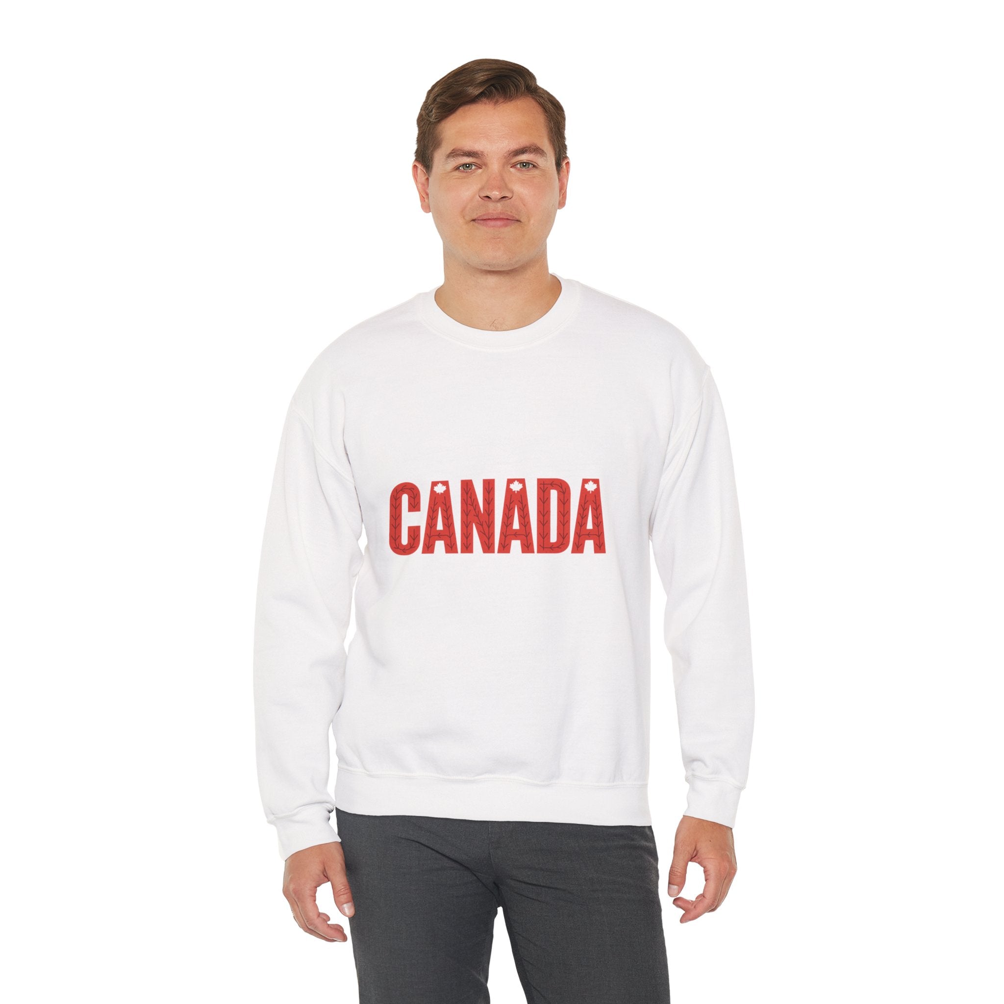 Canada Crewneck Sweatshirt – Retro Red Block Lettering