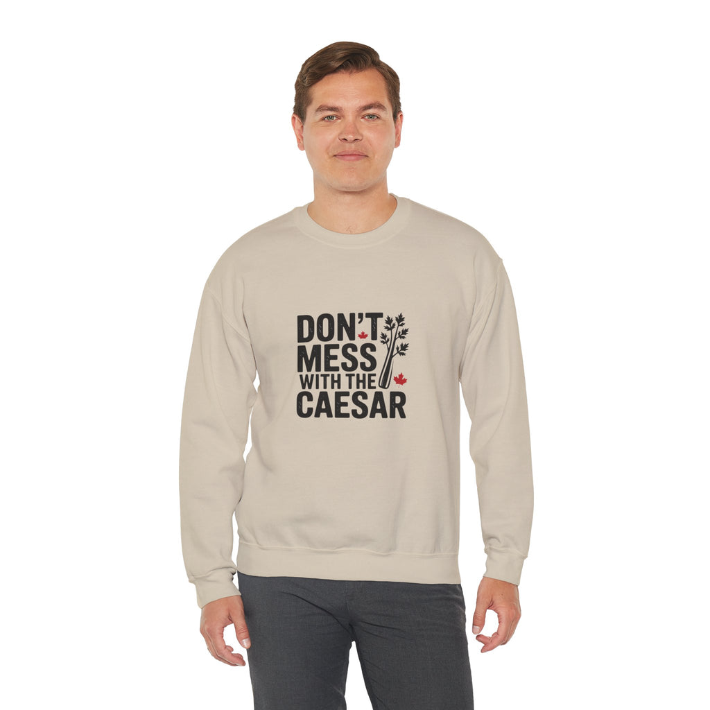 "Don't Mess with the Caesar" Roman Laurel Graphic Crewneck Sweatshirt