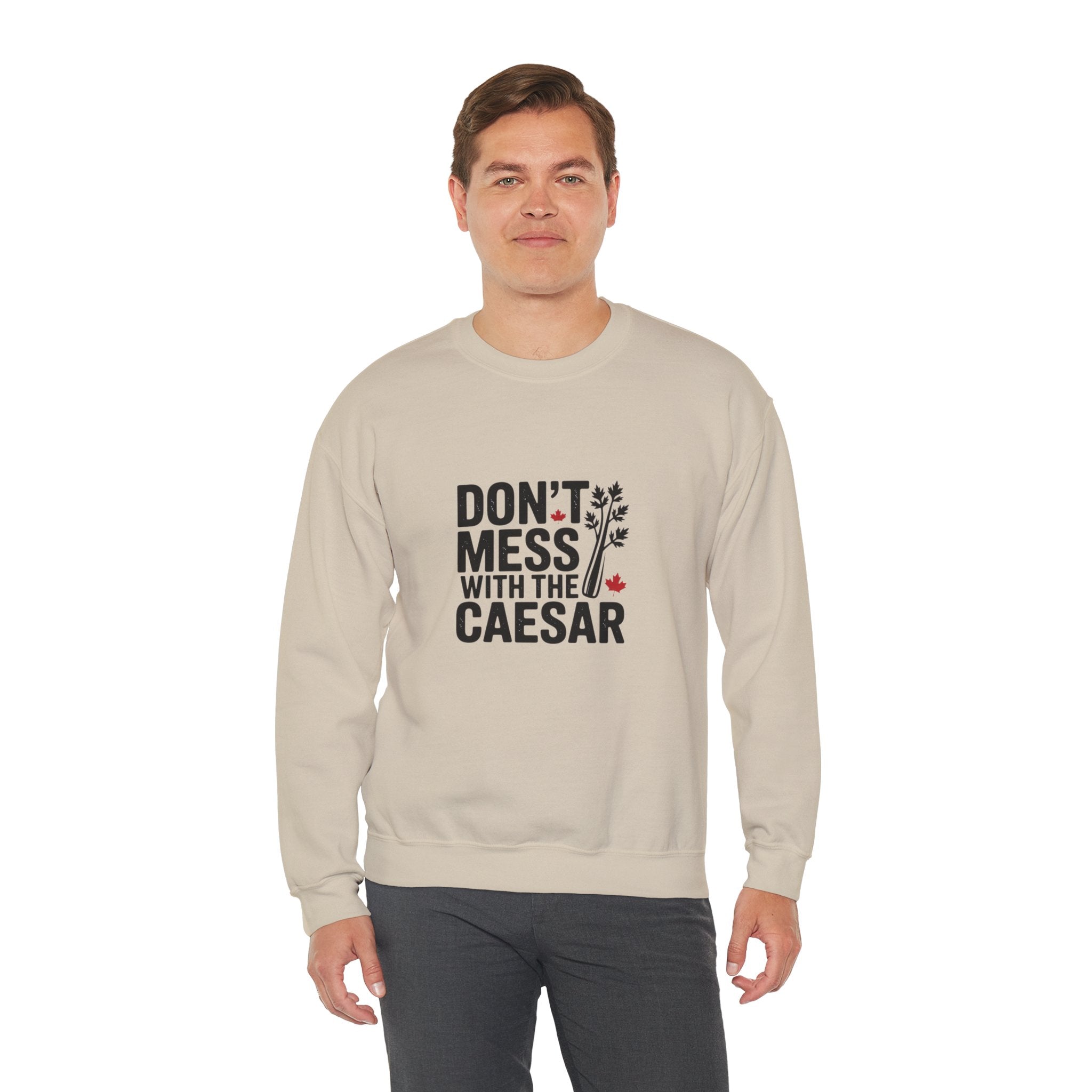 "Don't Mess with the Caesar" Roman Laurel Graphic Crewneck Sweatshirt