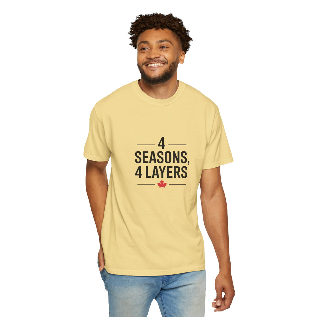 4 Seasons, 4 Layers T-Shirt — Canadian Maple Minimalist Tee