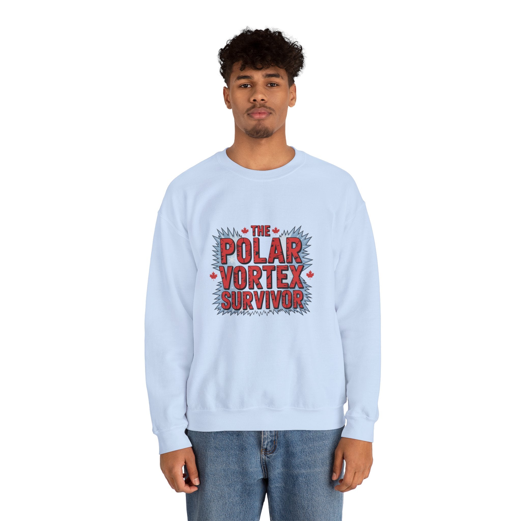 Polar Vortex Survivor Sweatshirt — Funny Winter Cold Weather Crewneck