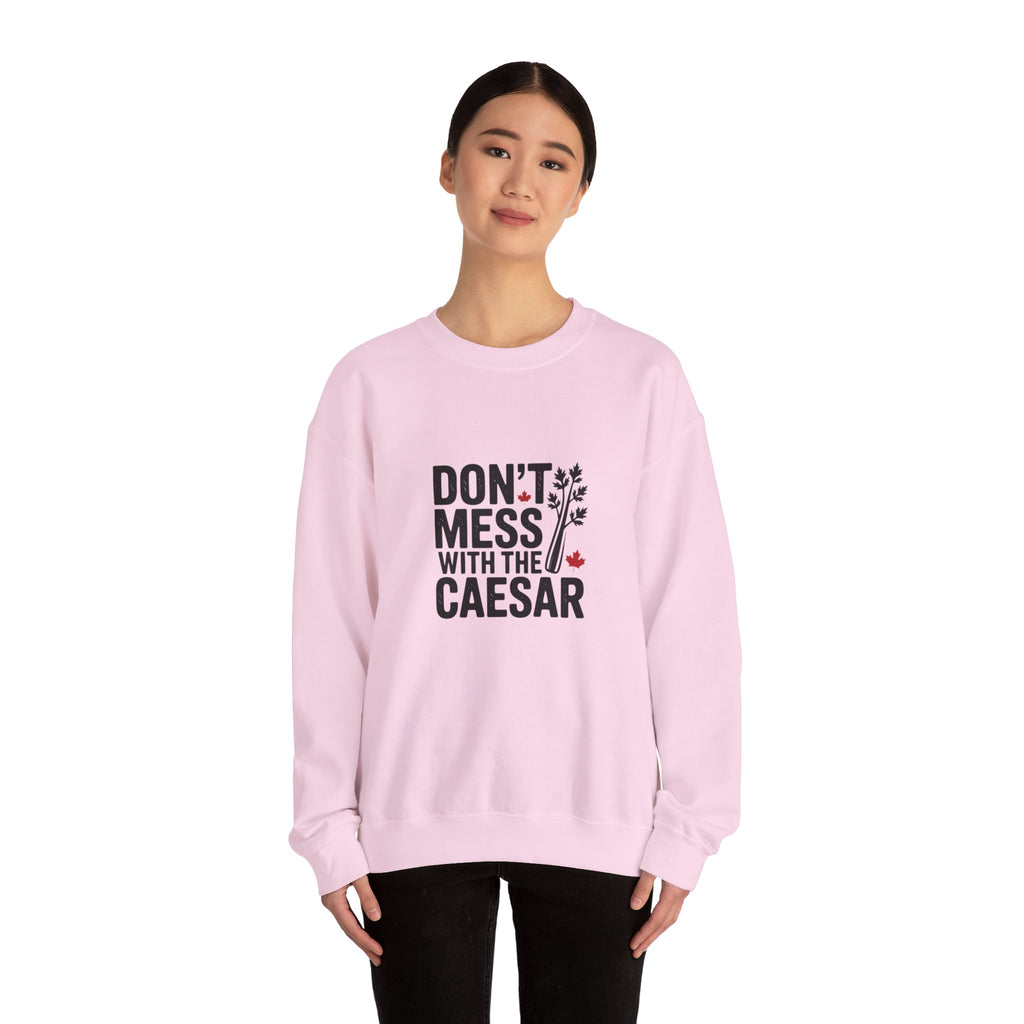 "Don't Mess with the Caesar" Roman Laurel Graphic Crewneck Sweatshirt