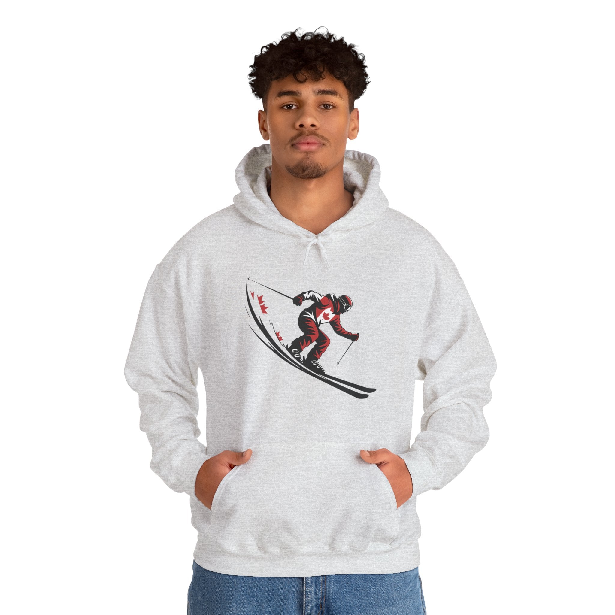 Ski Racer Hoodie – Retro Alpine Skier Graphic Sweatshirt