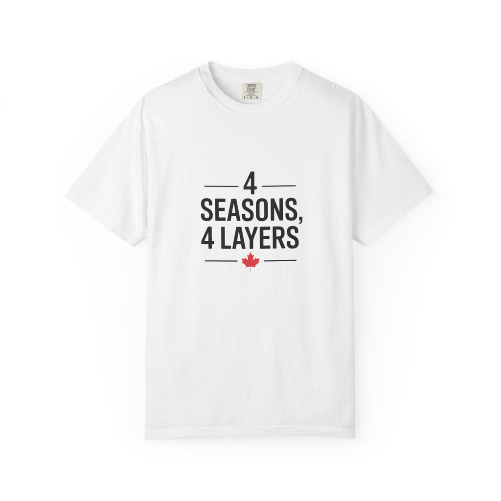 4 Seasons, 4 Layers T-Shirt — Canadian Maple Minimalist Tee
