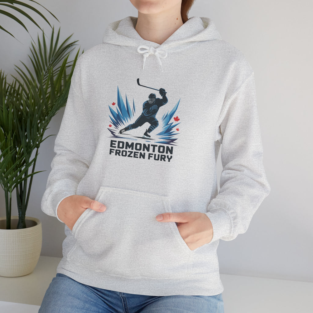 Edmonton Frozen Fury Hockey Hoodie Cold-Weather Hockey Team Pullover