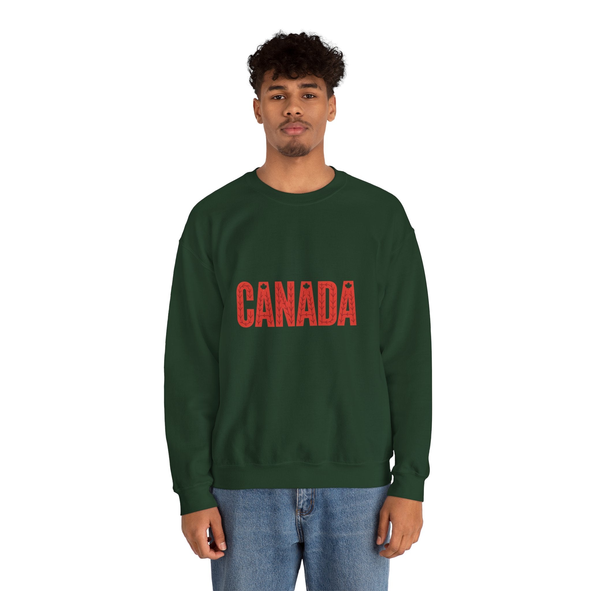 Canada Crewneck Sweatshirt – Retro Red Block Lettering