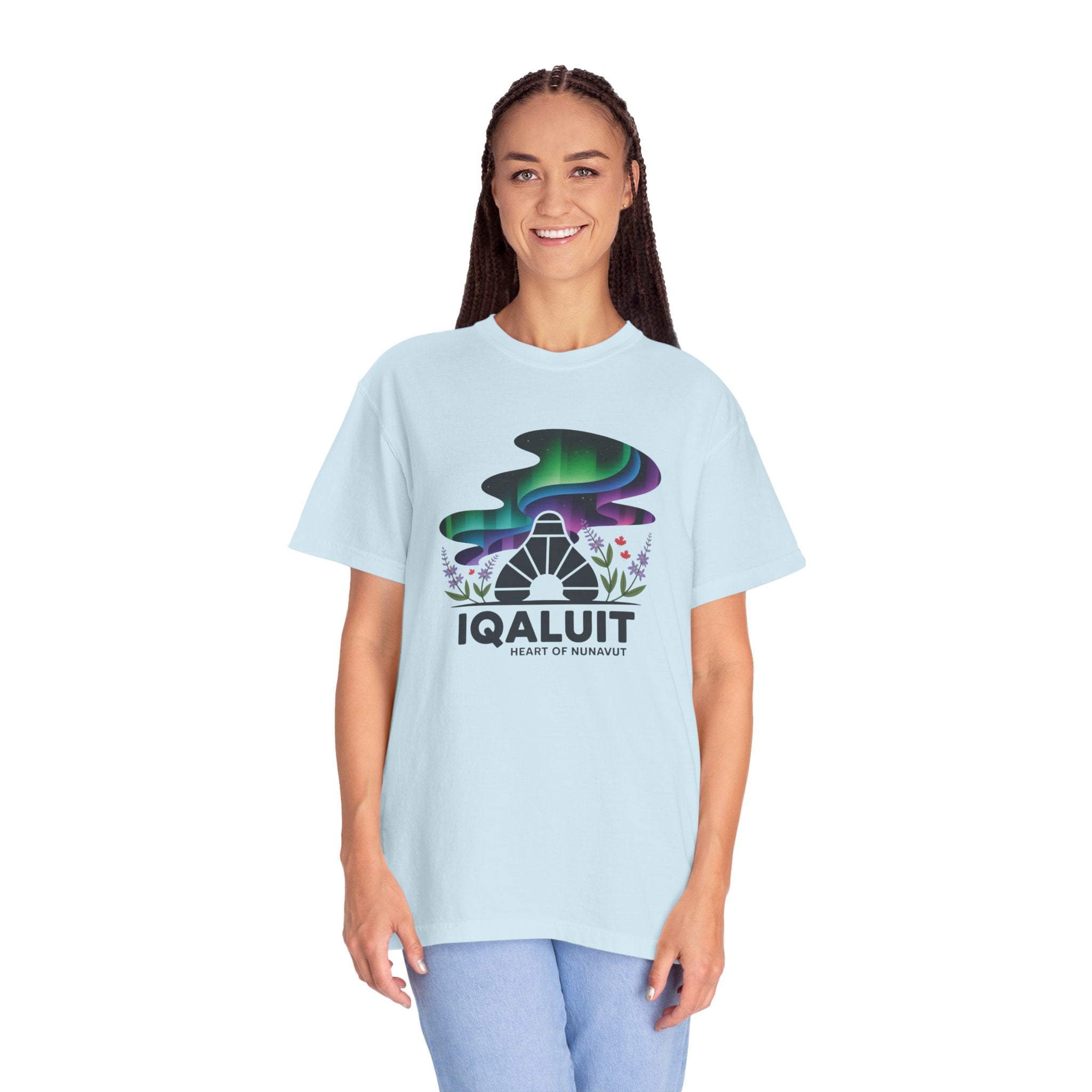 Iqaluit Northern Lights T-Shirt – Heart of Nunavut Souvenir Tee