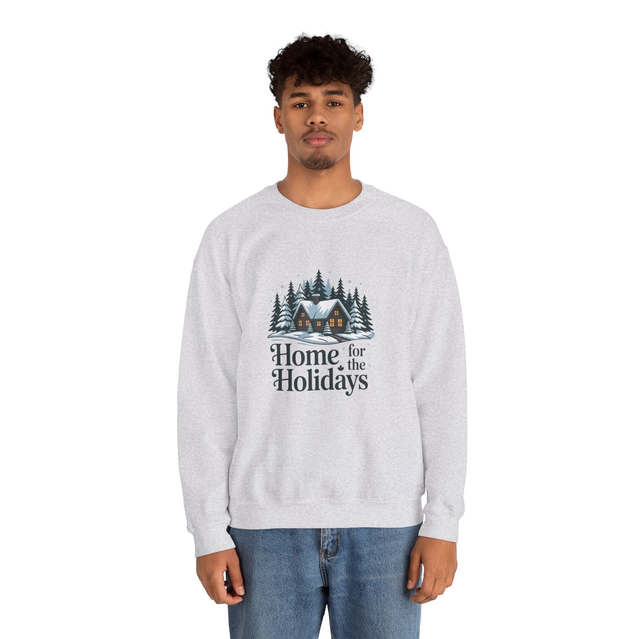 Home for the Holidays Sweatshirt — Cozy Winter Cabin Christmas Crewneck