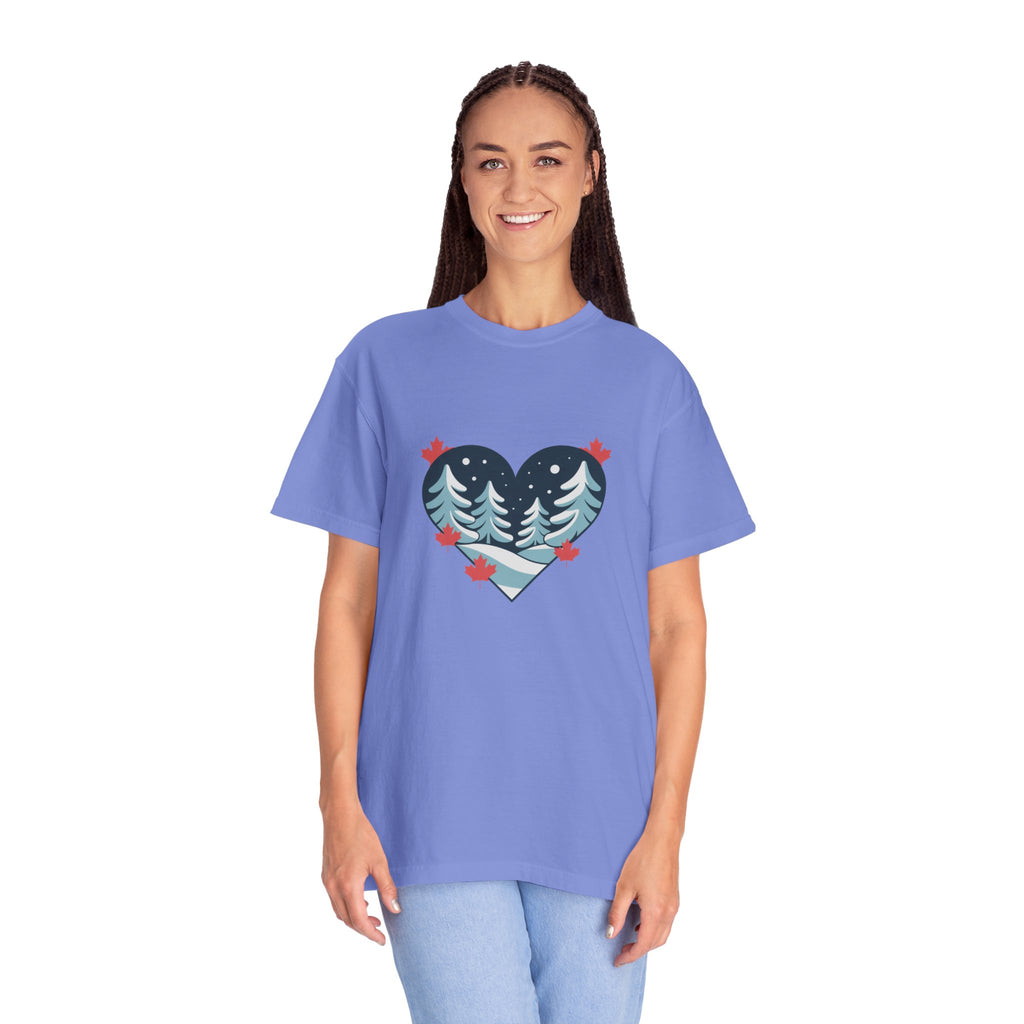 Heart Pine Forest T-Shirt — Winter Woodland Nature Tee
