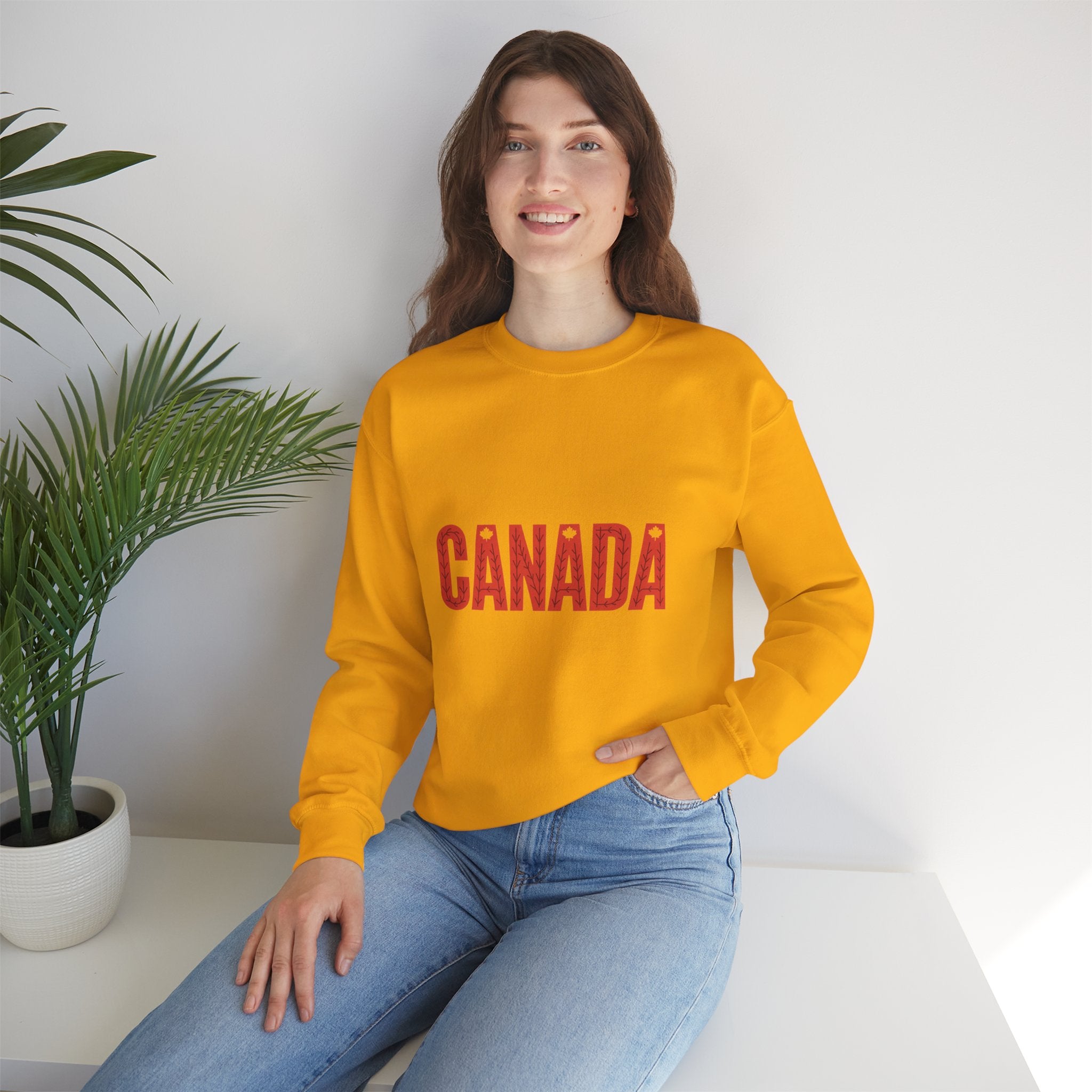 Canada Crewneck Sweatshirt – Retro Red Block Lettering