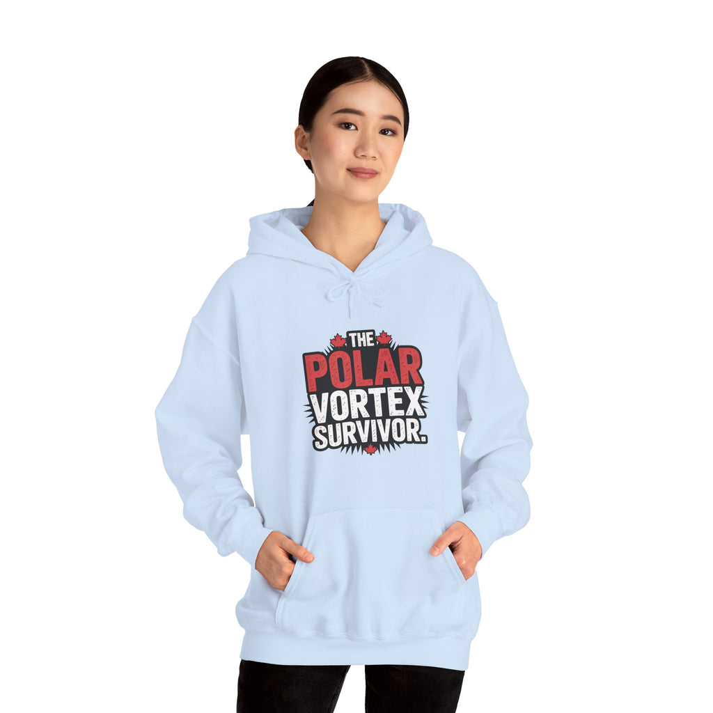 Polar Vortex Survivor Hoodie — Funny Cold Weather Sweatshirt