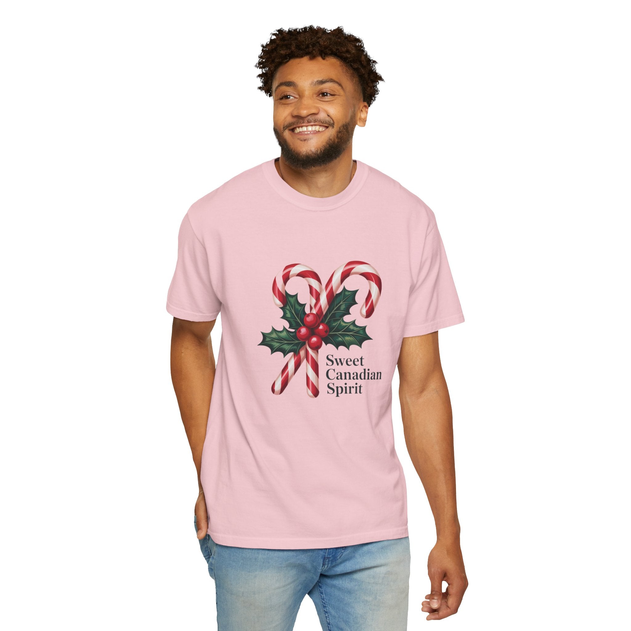 "Sweet Canadian Spirit" - Candy Cane Holiday T Shirt