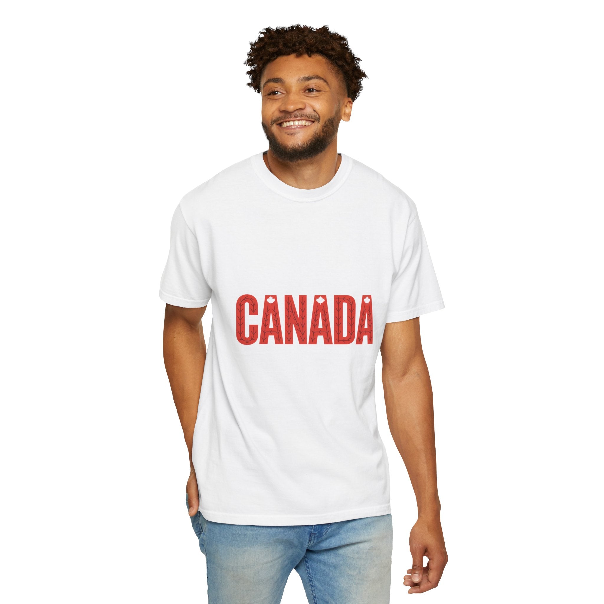 Canada Vintage-Style Graphic T-Shirt — Distressed Maple Lettering